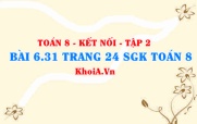 Bài 6.31 trang 24 Toán 8 Kết nối tri thức Tập 2